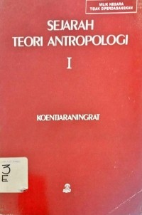 Image of sejarah teori antropologi I